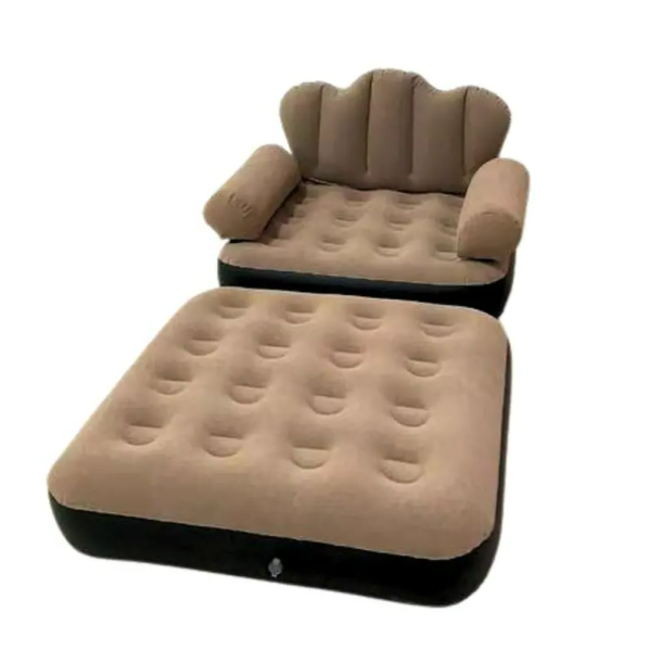 كرسي استرخاء هوائي قابل للنفخ مع تكية قدم قابلة للطي